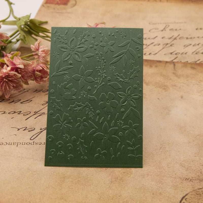 FUGUT 3-D Embossing Folder for Card Making - Plastic Textured Template for DIY Scrapbooking, Paper Crafting and Handmade Art Supplies (3D Flower and Leaf 5.8 x 4.1 in) - Image 3